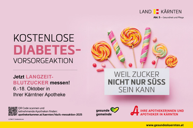 Kostenlose Diabetes Vorsorgeaktion 6. - 18. Oktober in ihrer Apotheke